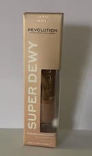 Image of Revolution Super Dewy Liquid Highlighter Illuminator Gold Lights Boxed