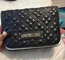 Image of Love Moschino Black Quilted Crossbody Bag BNWT Chain Strap Gold JC4000PP1MLA0000
