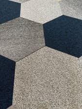 Image of HEXAGON Carpet Tiles Various Soft Cut Pile MIXED Colours Heavy Duty 5m2 - NEW