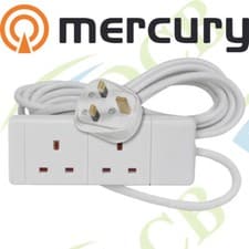 Image of Mercury 429.767UK 2 Gang 13A Mains Extension Lead 3.0m