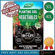 Image of WESTLAND PLANTING SOIL FOR VEGETABLES COMPOST ORGANIC PEAT FREE 30L 40L NEW