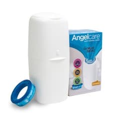 Image of Angelcare Odour Seal Nappy Disposal System/Bin Starter w/ 1 Cassettes Refills