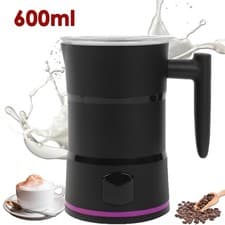 Image of Electric Milk Frother Warmer Foamer 4 in 1 Hot Cold for Coffee Latte 600ML