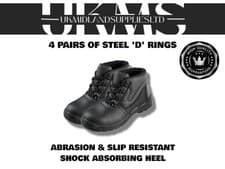Image of Warrior Black S1 Chukka Boots, Shock Absorbing Heel, Anti-Static, Durable