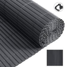 Image of 3M/5M Privacy Garden Screen Fence Cover Grey Slat Panel Balcony Protection Shade