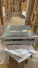 Image of Miele ESW508014 warming drawer in white with chrome handle