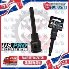 Image of 1/2" INCH DRIVE T50 IMPACT TORX TX STAR BIT SOCKET LONG REACH MALE SQUARE CRV S2