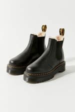 Image of Dr. Martens Women's 2976 Quad Chelsea Platform FL Black Pisa Leather US 7