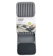 Image of Joseph Joseph Drawer Store Compact 2 Tier Knife Organiser Grey Space Saving