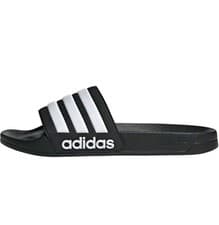 Image of Mens adidas Adilette Shower Slides Black & White adidas logo 10 UK RRP£42.99