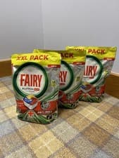 Image of 3x Fairy Platinum Plus Dishwasher Tablets XXL Pack 59 Lemon – 177 Capsules Total
