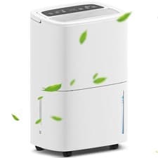 Image of HOMCOM 20L/Day Dehumidifier with Continuous Drainage, 5L Water Tank, Timer