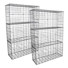Image of Gabion Baskets 6 Pack 100x50x30cm | Garden Mesh Outdoor Cages Wire Stone Wall