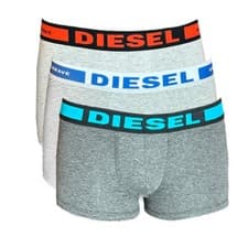 Image of Diesel Men’s Boxer Shorts 3-Pack – Cotton Stretch Trunks with Logo Waistband – A