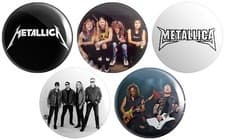 Image of 5 x Metallica BUTTON PIN BADGES 25mm 1 INCH Heavy Metal Rock