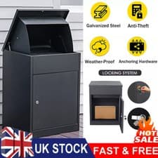 Image of Extra Large Parcel Delivery Drop Box Lockable Outdoor Storage Letter Post Box UK