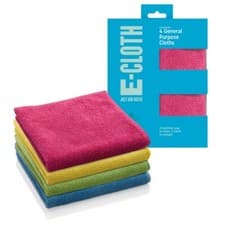 Image of e-Cloth General Purpose Cleaning Cloths for Cleaning Using Just Water Pack of 4