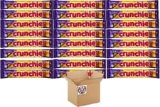 Image of Cadbury Crunchie Chocolate Bar 24x40g Honeycomb Centre Half Box Multipack