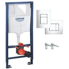Image of GROHE 38528 Rapid SL 3 in 1 WC Set 1.13m Concealed Frame Cistern Plate