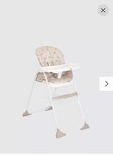 Image of Joie Mimzy Snacker Foldable Highchair Twinkle Linen with 3 Seat Recline Angles