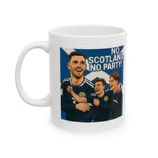 Image of Scotland Football 'No Scotland No Party!' Ceramic Mug, World cup, football gift