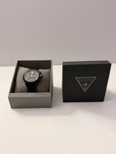 Image of Brand New - GUESS Black Chronograph Watch – Sleek, Sporty & Boxed