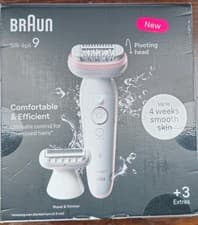 Image of Brand NewBraun Silk-épil 9 360 Flex Epilator SES9-030 3D Professional + 3 Extras