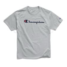 Image of Champion T-Shirt Men's Jersey Tee Classic Fit Script Logo