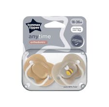 Image of Tommee Tippee Any Time Soothers – 2 Pack, 18-36 Months