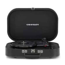 Image of Crosley Discovery Bluetooth Turntable Portable Vinyl Record Player Black