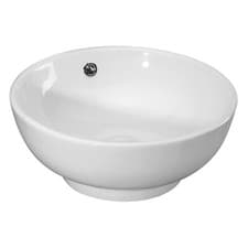 Image of Nuie 410mm Round Countertop Vessel Wash Basin White Ceramic Bathroom Sink