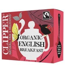 Image of Clipper Fairtrade Organic English Breakfast Tea Bags | Black Tea Bags | Natur...
