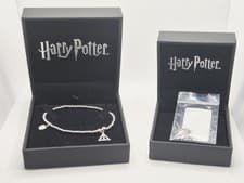 Image of Harry Potter Ball Bead Bracelet with Deathly Hallows & Love Charm - 925 Silver