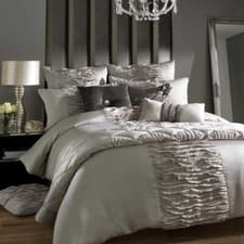 Image of Kylie Minogue Bedding RARE Luxury Gianna Ruffled 2 X Duvet Cover & Pillow