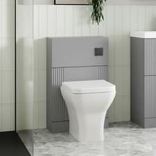 Image of Nuie Deco Back to Wall WC Unit 500mm Wide - Satin Grey