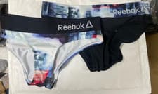 Image of REEBOK Women Sports Brief FLO Underwear SIZE SMALL Black / Grey pack of 2