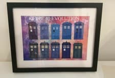 Image of Doctor who Framed A4 Tardis type 40 Print in a 14" x11" brand new frame