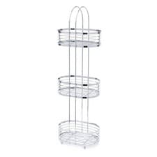 Image of LIVIVO 3 Tier Bathroom Caddy Chrome Floor Standing Shower Storage Rack