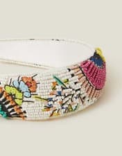 Image of XF ACCESSORIZE BEADED TROPICAL HEADBAND HAIRBAND HAIR HEAD BAND ALICE RAINBOW