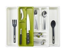 Image of Expandable 9 Compartment Adjustable Plastic Cutlery Holder Tray Drawer Organiser