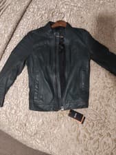 Image of Hugo Boss Green Lather Jacket Medium - extremely rare
