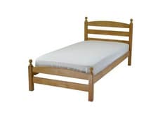 Image of Single Solid Pine Wooden Bed Frame Solid Slats Low Footend 3FT without Mattress