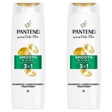 Image of Pantene Smooth & Sleek 3 in 1  Shampoo , Conditioner and Treatment - 2×250ml