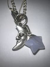Image of blue lace agate necklace