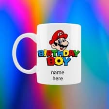 Image of Super Mario Mug with free personalisation