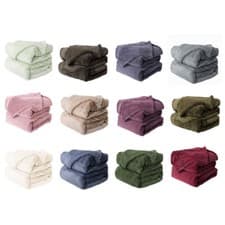 Image of Flannel Fleece Throw Blanket Waffle Pattern Lightweight Blanket All Season Use