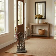 Image of Cast Iron Umbrella Stand Antique Victorian Stand Umbrella Holder Indoor/Outdoor
