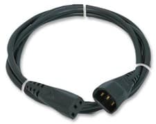 Image of IEC Male Female KETTLE Lead Power Extension Cable C14/C13 0.5m/1m/2m/3m/5m/10m