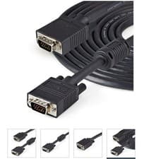Image of 10m Coax High Resolutions Monitor VGA Cable - HD15 M/M