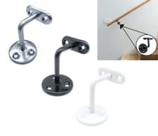 Image of Eclipse Contract Handrail Bracket Pack of 4 - WHITE & SILVER